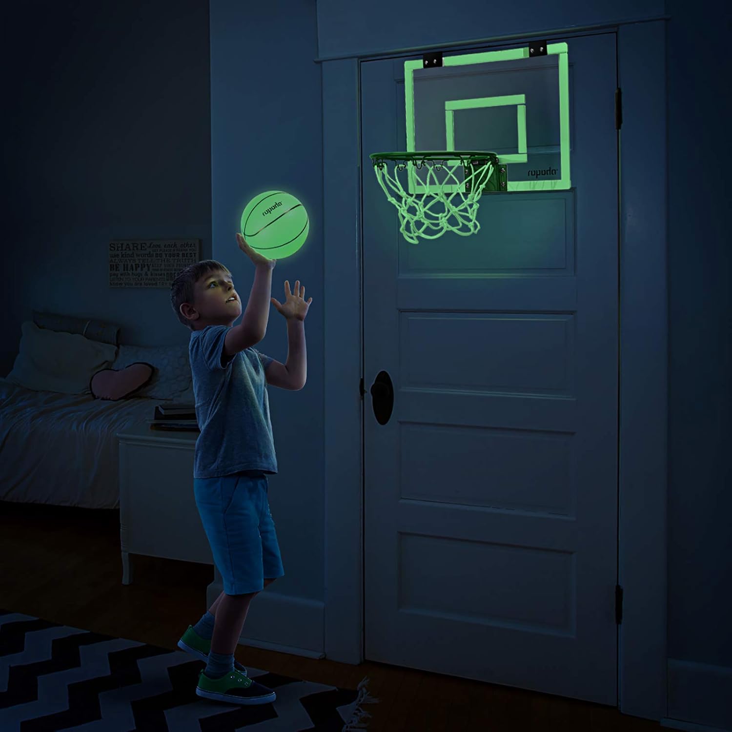 Mini Basketball Hoop - Glow In The Dark: Sports & Outdoors