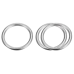 uxcell 304 Stainless Steel O Rings, 3pcs