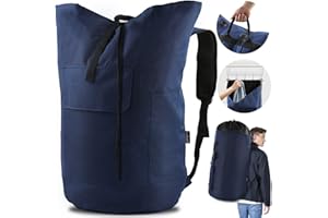 JOINPRO Laundry Bag Backpack, 125L Extra Large Travel Laundry Bags with Shoulder Straps, Adjustable & Extendable Design, Laundry Hamper Bag with 3 Pockets for Laundromat, College, Travel, Camping