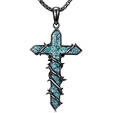 Silikepa Christian Necklace 925 Sterling Silver Religious Faith Pendant Necklace Christian Jewelry Gift for Men And Women