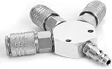 Fafeicy 1/4'' F-NPT 3 Way Pneumatic Quick Connector Manifold Air Hose Splitter view 5