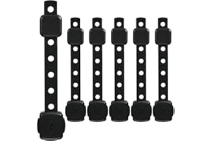 Fursafe&Q Cabinet Locks Baby Proofing, Baby Drawer Safety Locks -Adhesive Child Safety Lock Straps Adjustable Door Latch for Fridge Toilet Oven No Drill Furniture Kitchen Lock