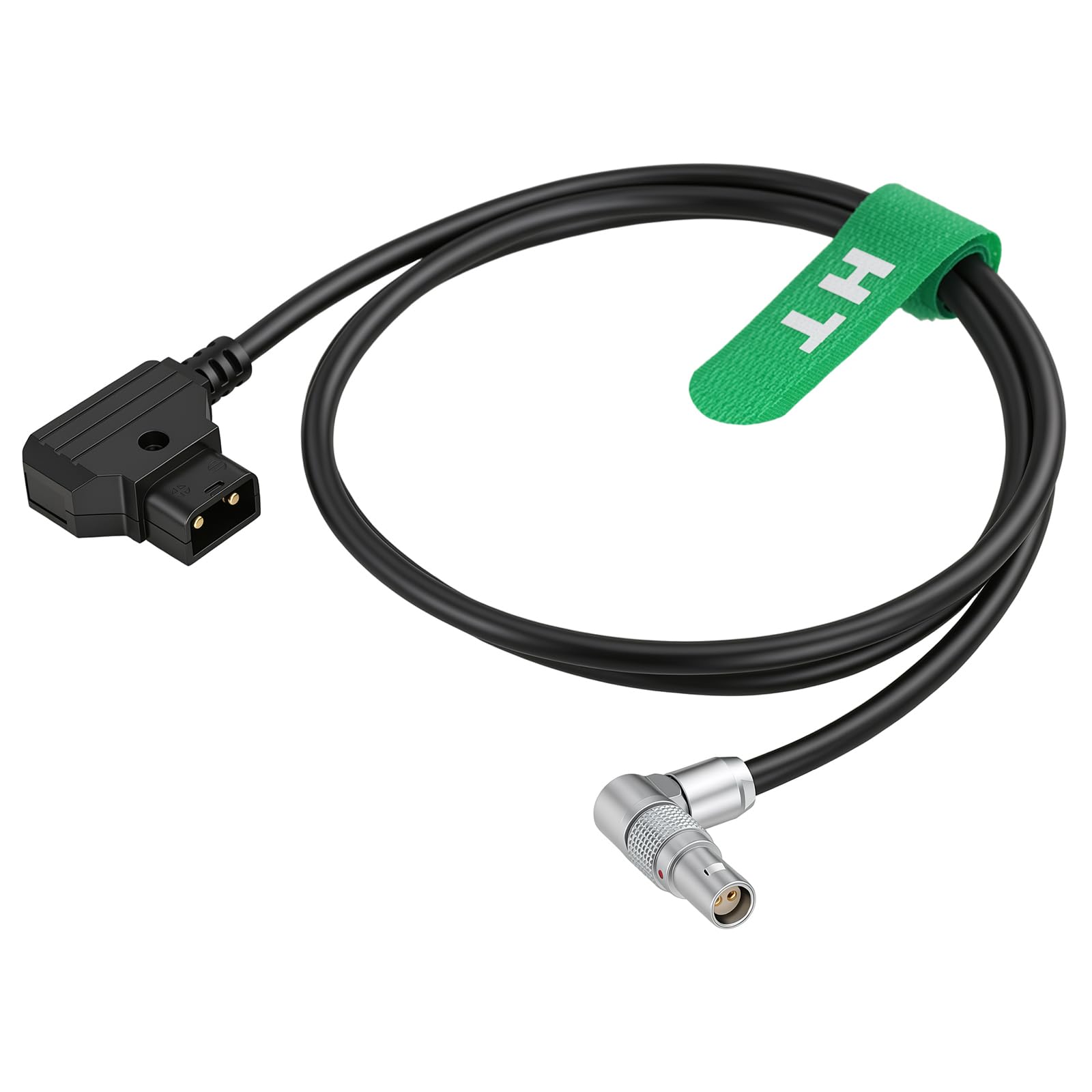 HangTon Power Cable Ptap D-tap to 2 Pin Female for RED KOMODO 6K Camera (45 cm, right angle)