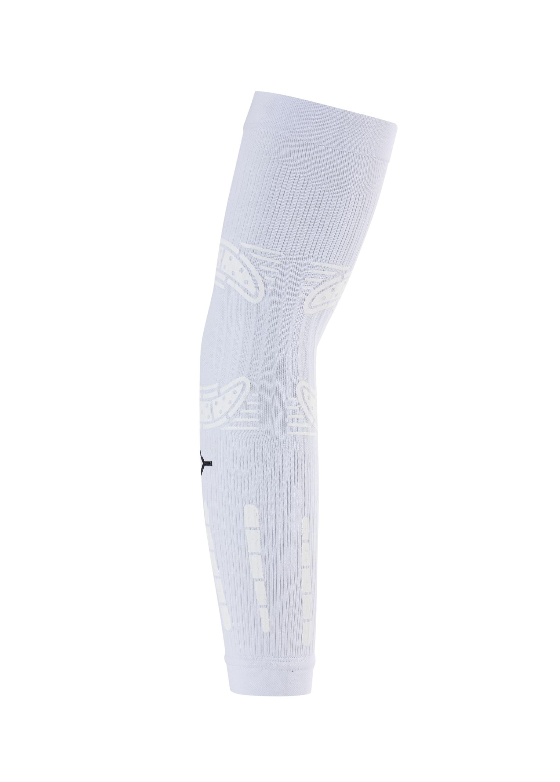 FLOKY No Strain 2pcs Biomechanical Sports Sleeve Tennis Padel Basketball Reduces Vibration Supports Elbow and Forearm Compression Sleeve Stabilizes Tendons and Muscles, White, Wrist 22 cm - Biceps 25