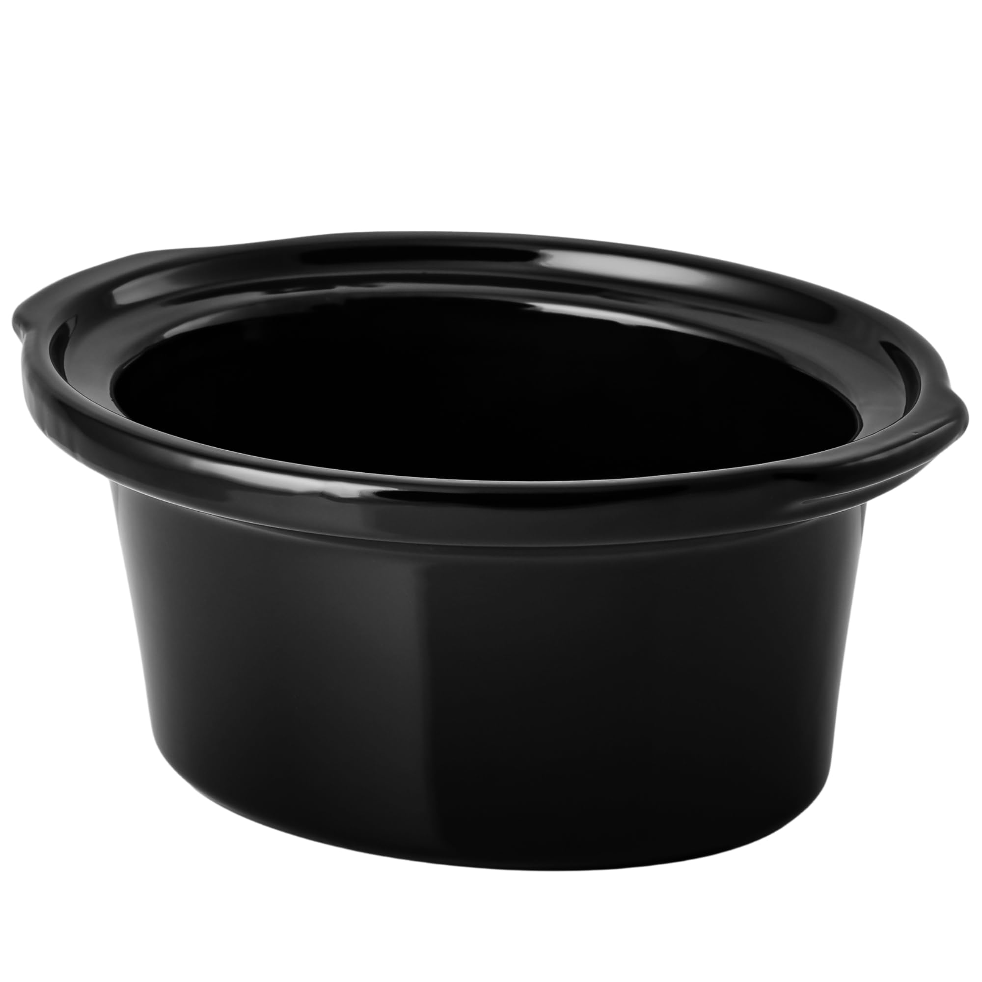 Photo 1 of OVENTE 3.7-Quart Slow Cooker Replacement Pot ONLY, Compatible with SLO35 Series, Dishwasher Safe Stoneware, Removable Oval Crock Insert for Entrees, Soups, Sauces, Stews and Dips, Black ACPSLO35CLB