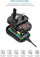 Outtag 12W Universal AC/DC Power Adapter 3V-12V 8 DC Plugs 1A view 3