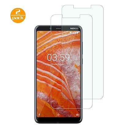 [2 Pack] Für Nokia 3.1 Plus X3 Panzerglas Schutzfolie (Transparent), Displayschutzglas Panzerfolie für Nokia 3.1 Plus X3 Schu