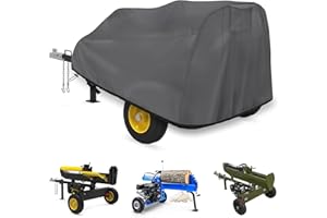 LE MAPLE BLEU Log Splitter Cover Waterproof 900D Oxford Cloth 94" x 49" x 42" Suitable for 15-45 ton Gas or Electric Log splitters Weather-Resistant Wood Splitter Cover ( 15-45 Ton) (Grey)