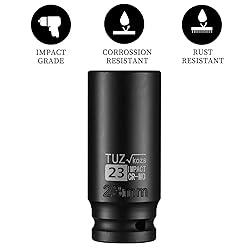 TUZkozs 1/2-Inch Drive 23mm Deep Impact Socket with