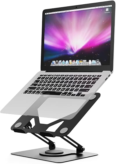 Grifema Laptop Stand Foldable 360° Swivel Base Adjustable Height Ventilated