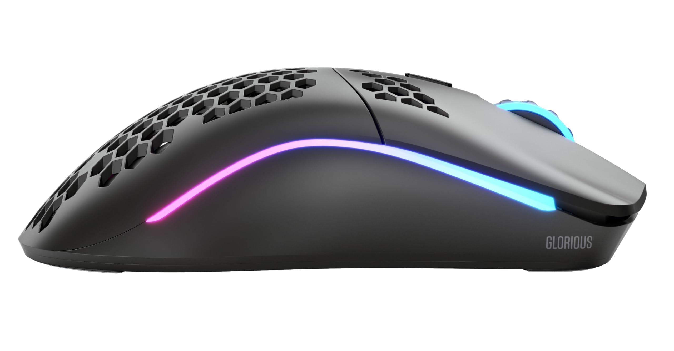 GLORIOUS Gaming Model O Wireless Gaming Mouse – Superleichte 69 g, Wabendesign, RGB-Beleuchtung, beidhändig, verzögerungsfreier 2,4-GHz-Funk, bis zu 71 Stunden Akku – Mattschwarz 5
