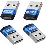 TargetGo (4-Pack) USB to USB C Adapter, USB C Female to USB A Male Charger Converter Adapter Compatible with USB A Devices to