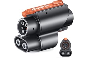 JELHFIP Tesla to CCS Adapter Tesla Supercharger Adapter 500A/1000V Max 250KW NACS to CCS Electric Vehicle Fast DC Charging Adapter Compatible with Ford,GM,Volvos,and Polestar EVs (Orange)