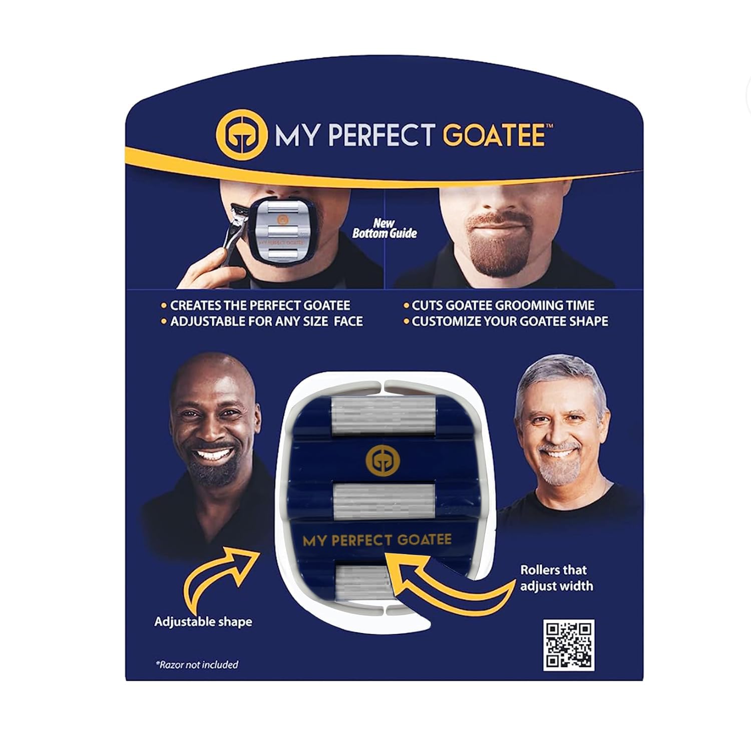 Photo 1 of My Perfect Goatee® Shaving Template - Create a Perfectly Shaped Goatee Every Time - Adjustable Reduces Shaving Time - Shape Goatee and Circle Bead (Version 1.1)