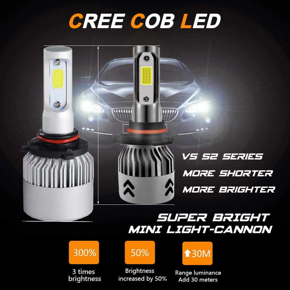 5 Years Warranty 72W 8000LM 6000K Xenon HID Cool White Lamp Replacments