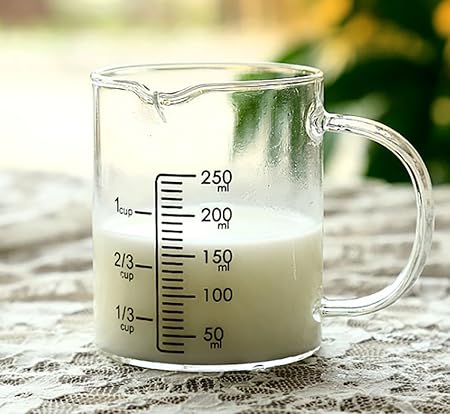 daycount 250 ml con un grosor de cristal tazas de cristal desayuno ...