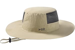 Bassdash UPF 50+ Fishing Sun Hat Water Resistant Unisex Wide Brim Bucket Boonie Hat for Hiking Camping Safari FH15