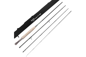 Aventik Fly Fishing Rod with Tube,4 Pieces,9FT 5wt,9FT 8wt, Carbon Fiber Fast Action Ultra-Portable Fly Rod for Traveling(Troutflow Series)