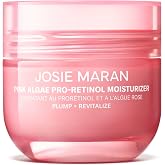 Josie Maran Pink Algae Pro-Retinol Face Moisturizer &amp; Firming Cream, 1.7 oz | Visibly Smooths Fine Lines &amp; Neck Wrinkles, Age-Defying, No Irritation, Argan Oil &amp; Sodium Hyaluronate, AM &amp; PM, Women &amp; Men