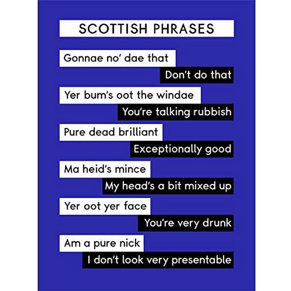 Scotland Scottish Phraseology Canvas Wall Art Print