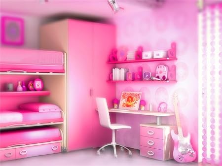 Amazon ピンクベッドルームのかわいい女の子写真背景computer Printedビニールbackdrops 75 Ft バックペーパー 背景布 通販