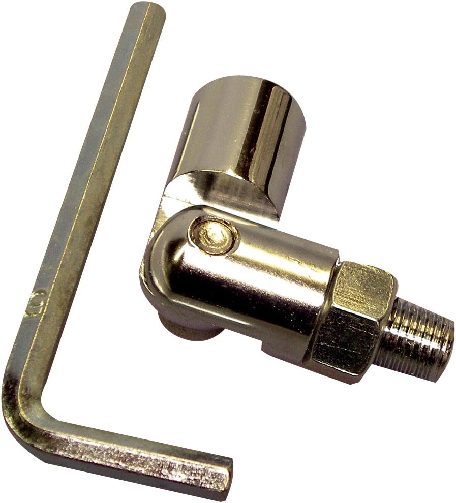 CB 3/8" CHROME ANGLE JOINT SLIM RELEASE IN LINE ANTENNA WHIP HOLDER