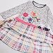Novatx Baby Kids Winter Bow Check Pattern Girls Clothes H6328 Grey (3/4y)