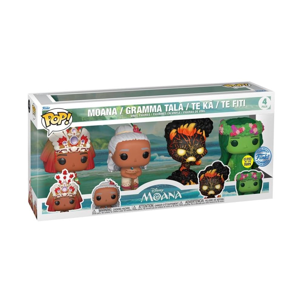 Funko Pop! Disney: Moana - 4 Pack - Glow In the Dark - Collectable Vinyl Figure - Gift Idea - Official Merchandise - Toys for Kids & Adults - Movies Fans - Model Figure for Collectors and Display