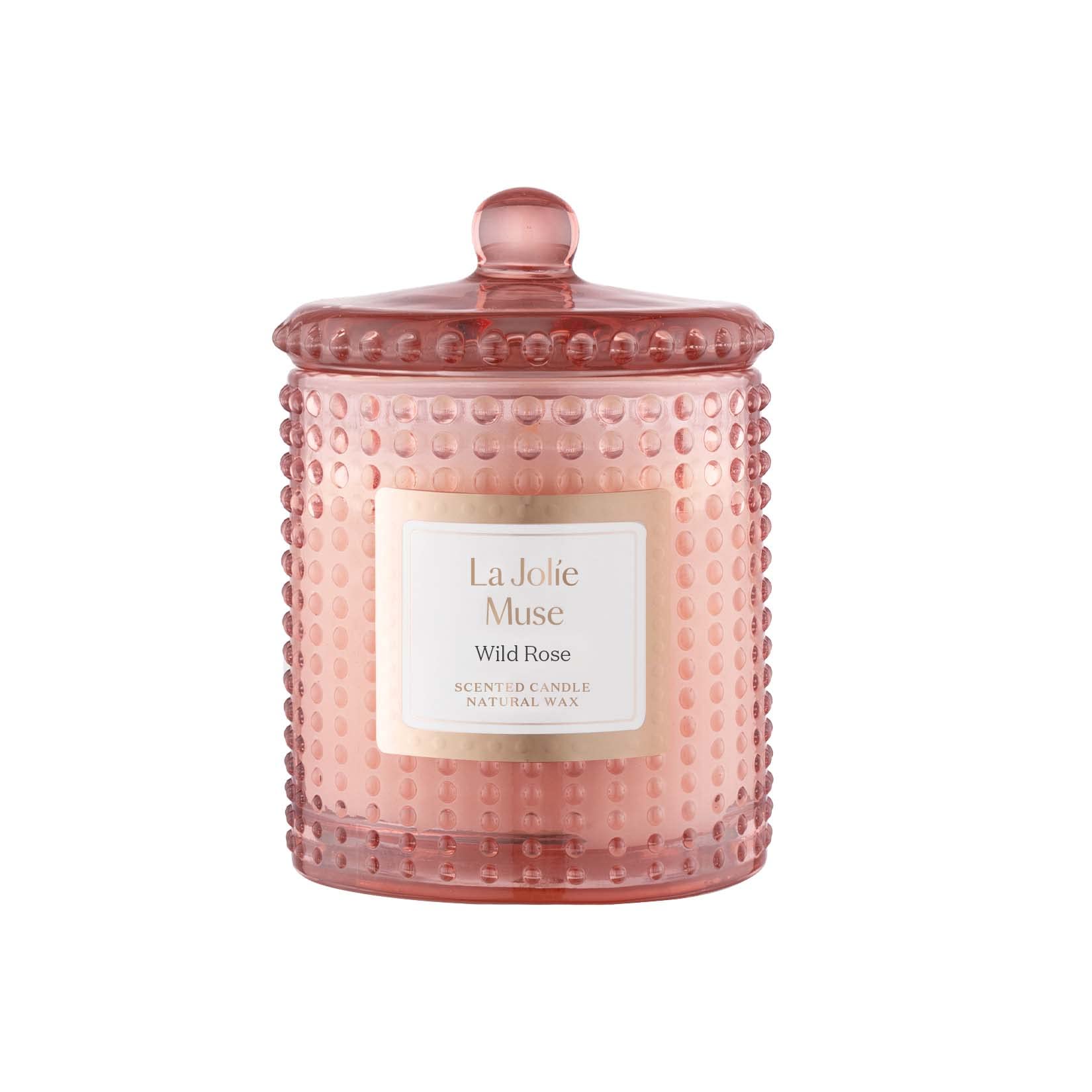La Jolíe Muse Rose Scented Candle, Rose Noir & Oud Candles for Home Scented, Candle for Valentine's Day, Natural Soy Candles, 75 Hours Long Burning, 285g — image 1