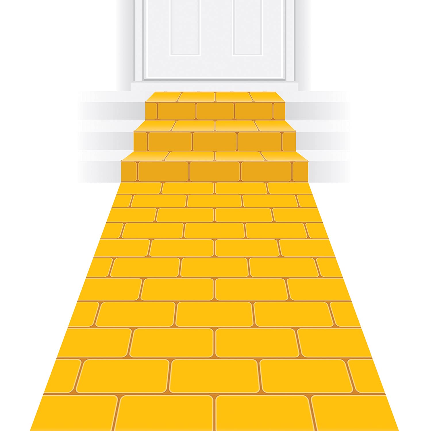 Beistle Yellow Brick Road Novelty Aisle Floor Runner Princess Decorations Party Supplies 24" x 10'