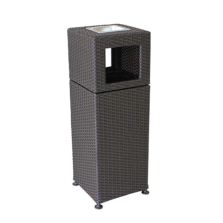 Mülleimer aus Kunststoff mit großer Kapazität im Freien Rattan-Mülleimer-Gemeinschaftshotel-Lobby mit Aschenbecher-Abfallrecy