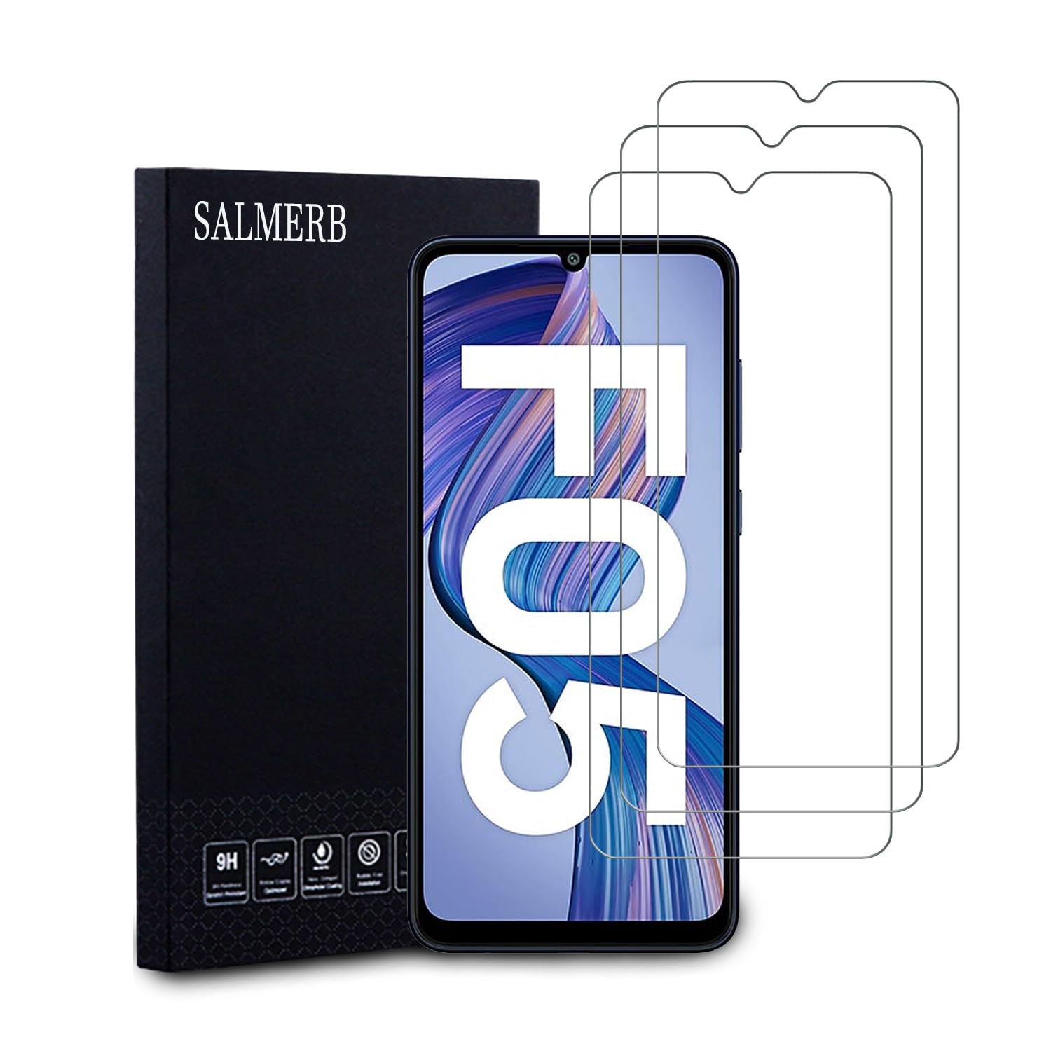 Photo 1 of SALMERB 3 Pack Screen Protector Designed for Samsung Galaxy F05, Full Coverage,Anti-Scratch,High Transparency,Anti-fingerprint,Bubble-Free,Premium Tempered Glass
