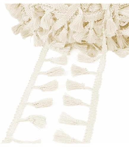 Tissu Au Mètre Walmart Tissu à Franges En Coton Noir - 9,1 Mètres X 30 Mm - Idéal Pour Couture Et Décoration Rideau A Frange
