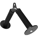 Fit4Fun Tricep V Bar Cable Attachment, Non-Slip Rubber Grip Tricep Bar for Gym Cable Machine, Tricep Pull Down Attachment for Arm Training