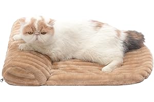 Jiupety Bolster Dog Pillow with Orthopedic, Benefit for Cervical Vertebra, Machine Washable, Pet Pillow Bed Met for Small Medium Large Dogs, Brown, M