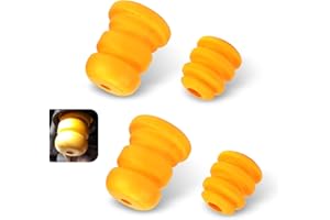 Sumjig 4 PCS Car Control Arm Bumper Shock Pads, 2.59"/3.62" Front Lower Suspension + Rear Bumper Flexible Rubber Buffer Protector, Replaces OEM 15153958 15039397, for Cadillac Chevrolet GMC (Yellow)