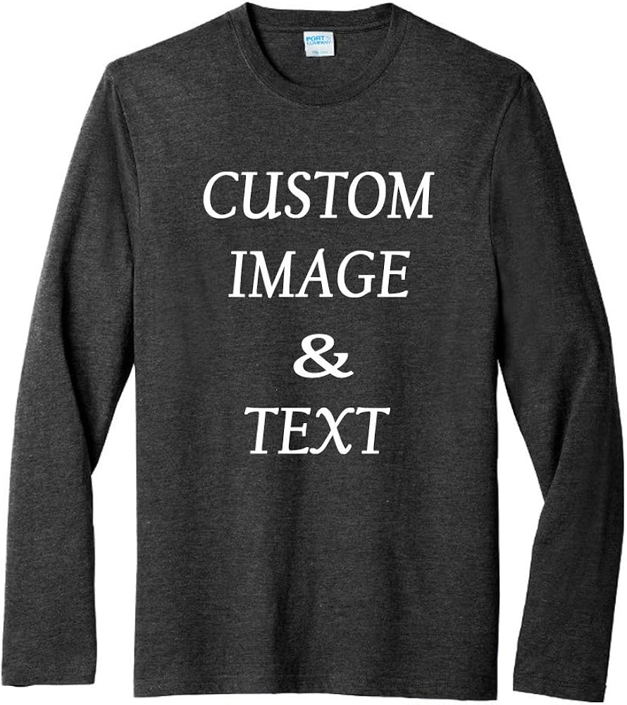 Personalized Long Sleeves Tee Shirt, Custom Tee Shirt, Upload Photos