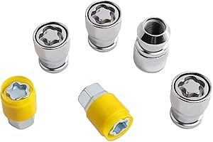 YWPXMY M12 x 1.5 Wheel Lock Lug Nut kit Anti Theft Compatible with Accord Civic Odyssey CR-V ES300 ES330 ES350 Fusion MKZ Camaro b1600 Avenger Neon sc400 Caravan Escape Focus Mark VIII & More Model