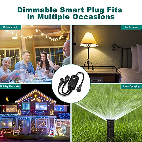 Outdoor Light Dimmer for String Lights Outdoor Smart Dimmer Plug 2
