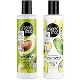 Organic Shop Avocado Repairing Shampoo & Conditioner, Hydrate Moisturizing Restorer, Softens & Deeply Hydrates Dry Damaged Hair, Paraben & Sulfate Free. 100% Vegan. Organic. Pack of 2