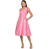 Adrianna Papell Women's 3D Floral Strap Midi Dress