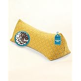 Edomi Cervical Buckwheat Roll Pillow for Sleeping,15.7"x5.9" Buckwheat Hulls Pillows Filling, Triangle Pillow for Neck Support Yoga Bolster, Adjustable Fill for Neck Pain Relief,Yellow