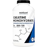 Nutricost Micronized Creatine Monohydrate 3,000mg 500 Capsules, 125 Servings, 750mg of Creatine Monohydrate Per Capsule