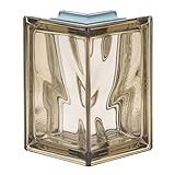 Seves Glass Block Pegasus Metalized Siena Wave