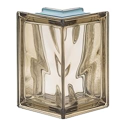 Seves Glass Block Pegasus Metalized Siena Wave