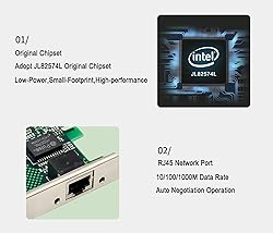 PCIe Gigabit Network Card with Intel 82574L, 1Gb