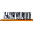 GEARWRENCH 13 Pc. 1/4" Drive 12 Pt. Deep Socket Set, Metric - 80308
