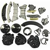 3.6L Timing Chain Kit Guide Tensioner Sprocket Cadillac CTS SRX STS GMC Acadia Chevy Equinox Malibu Traverse Buick Enclave Timing Chain Set 2.8L 3.0L 3.6L DOHC 24V Replace# 9-0753S replacement parts