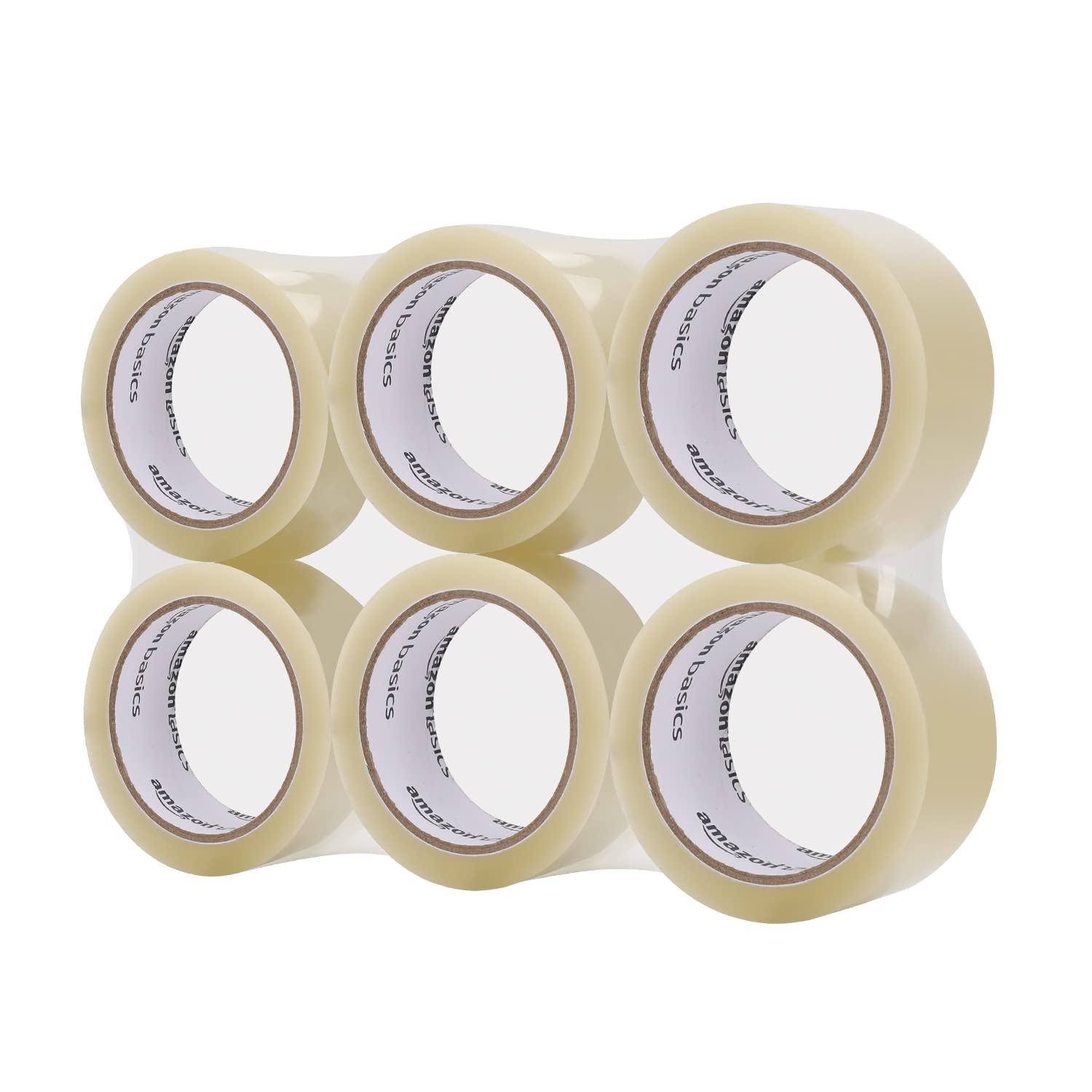 Photo 1 of ***1 missing*** Amazon Basics Packaging Tape, 1.9 in x 60.3 yards, 1.8mil Thickness (6 Rolls), Clear