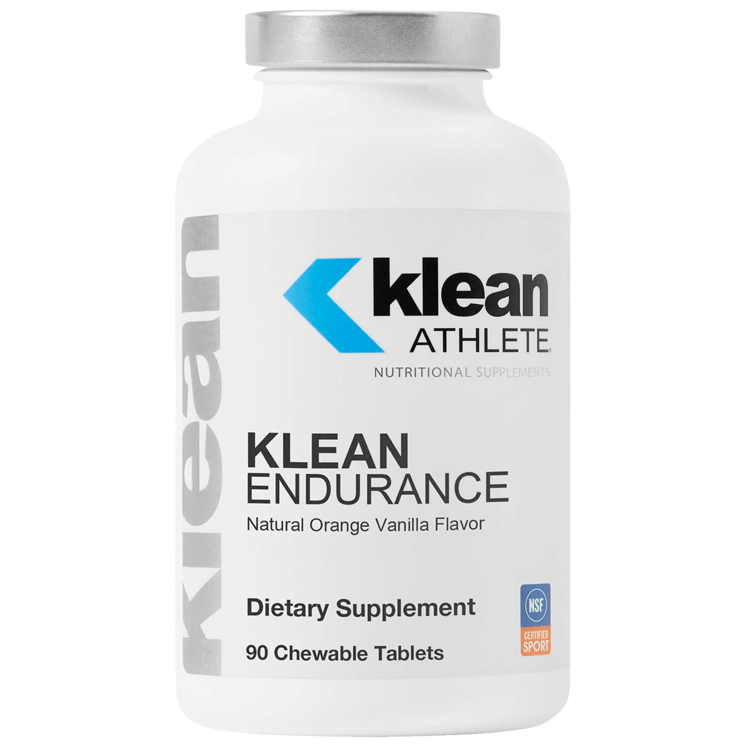 Klean Athlete Klean Endurance | D-Ribose to Restore Energy, Support Cardiac Function and Reduce Muscle Fatigue | NSF Certified for Sport | 90 Chewable Tablets | Natural Orange Vanilla Flavor